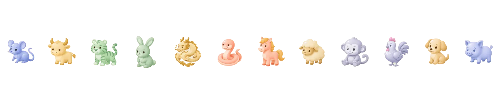 The twelve zodiac animals